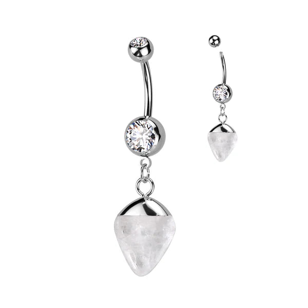 Belly: Surgical Steel Precious Stone-Opalite