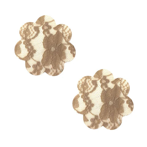 Pasties: Toffee Nude Lace Petal