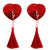 Pasties: Forever Yours Red Heart Crystal Tassel-Reusable