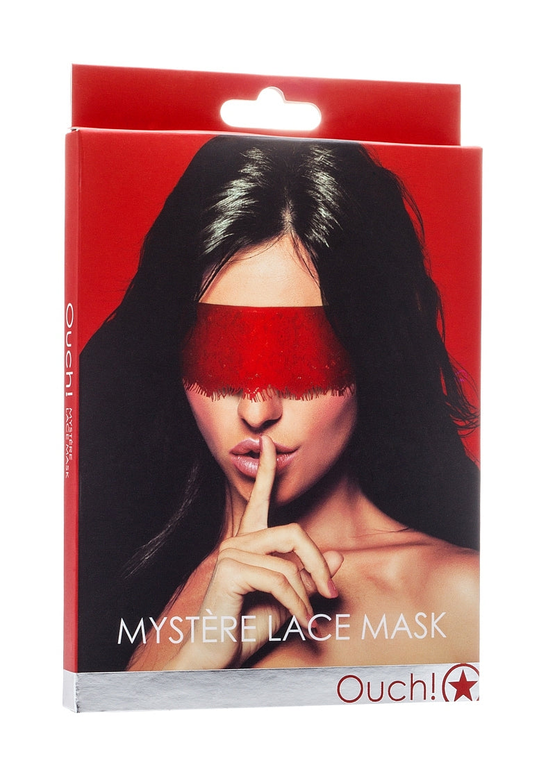 Ouch Mystere Lace Mask-Red