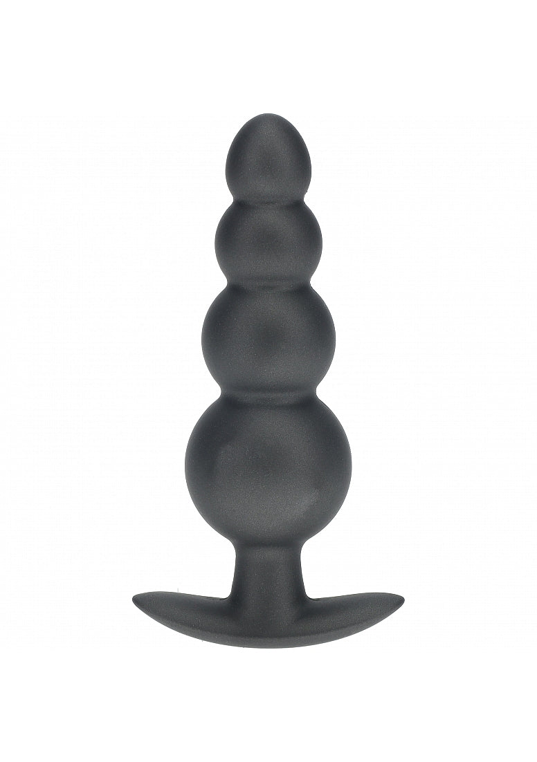 Ouch Beaded Anal Plug-Gunmetal