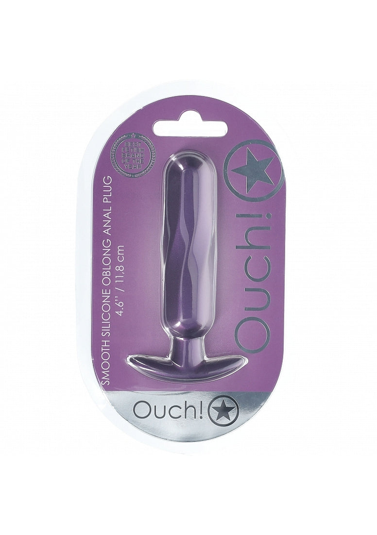 Ouch Oblong Anal Plug-Purple
