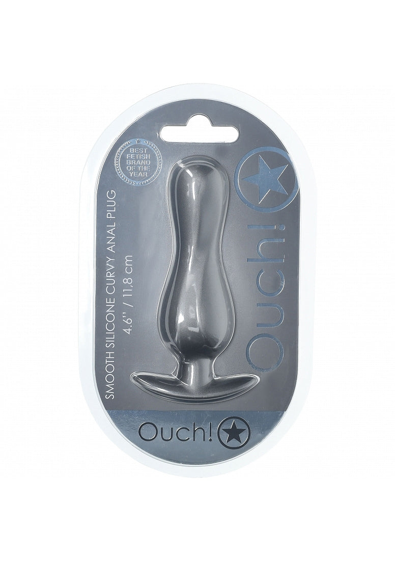 Ouch Curvy Anal Plug-Gunmetal