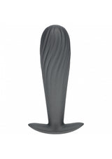 Ouch Ribbed Anal Plug-Gunmetal