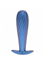Ouch Ribbed Anal Plug-Blue