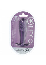 Ouch Ribbed Anal Plug-Purple