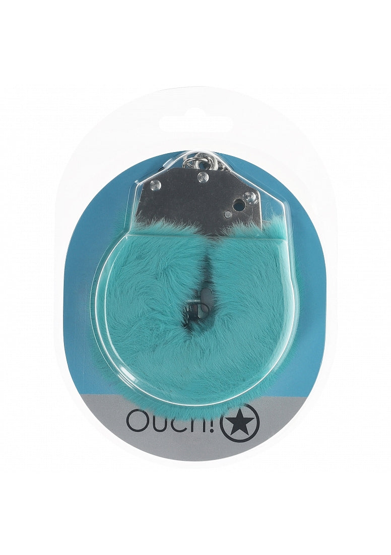 Ouch Heavy Duty Fluffy Cuffs-Blue