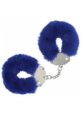 Ouch Heavy Duty Fluffy Cuffs-Navy