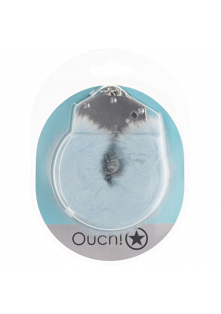 Ouch Heavy Duty Fluffy Cuffs-Powder Blue