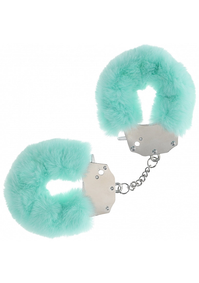 Ouch Heavy Duty Fluffy Cuffs-Powder Green
