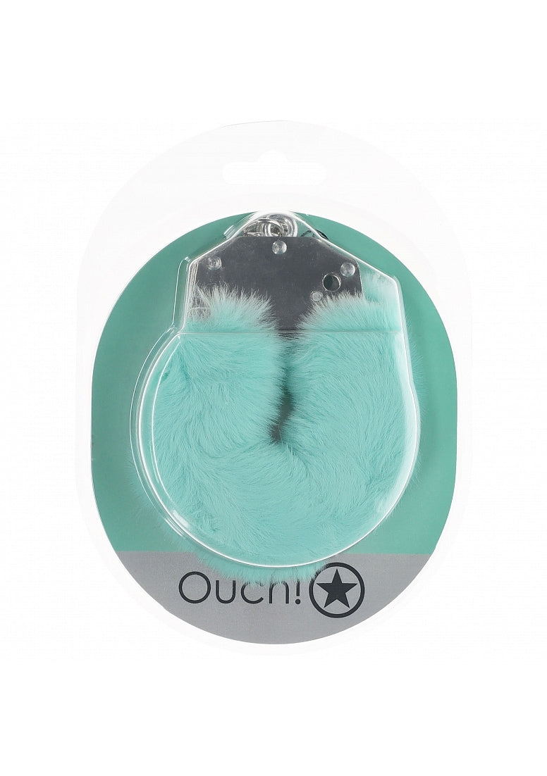 Ouch Heavy Duty Fluffy Cuffs-Powder Green