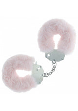 Ouch Heavy Duty Fluffy Cuffs-Powder Pink