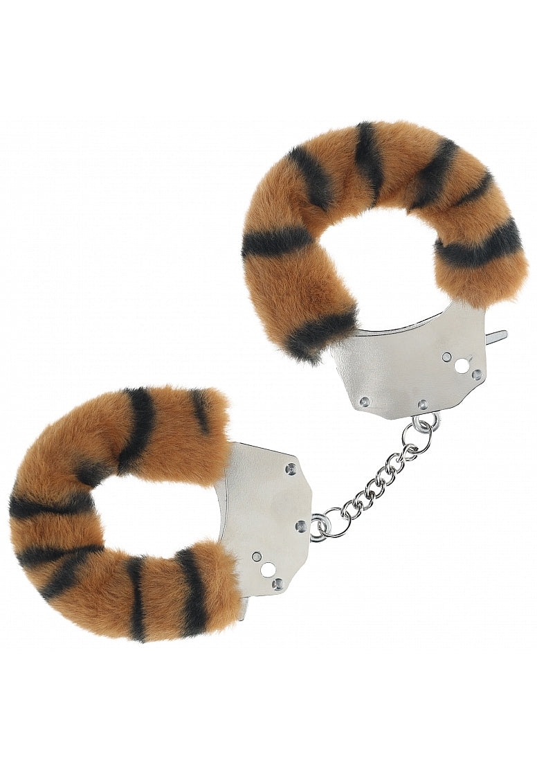 Ouch Heavy Duty Fluffy Cuffs-Tiger