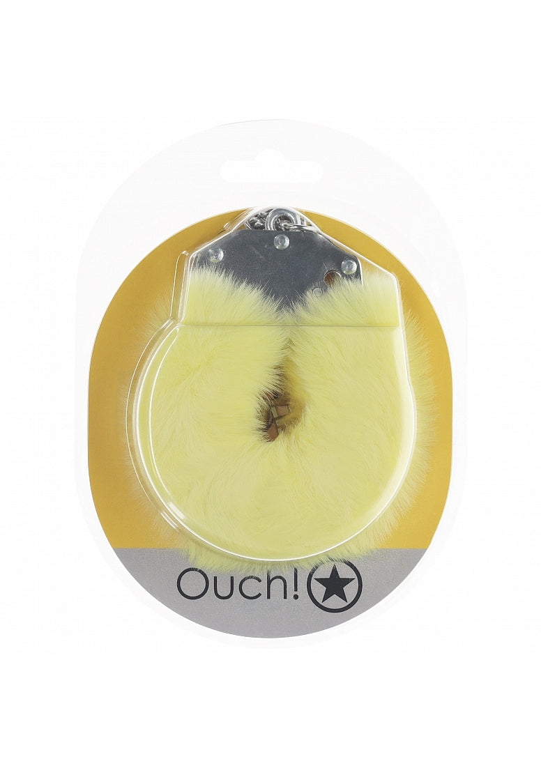 Ouch Heavy Duty Fluffy Cuffs-Yellow
