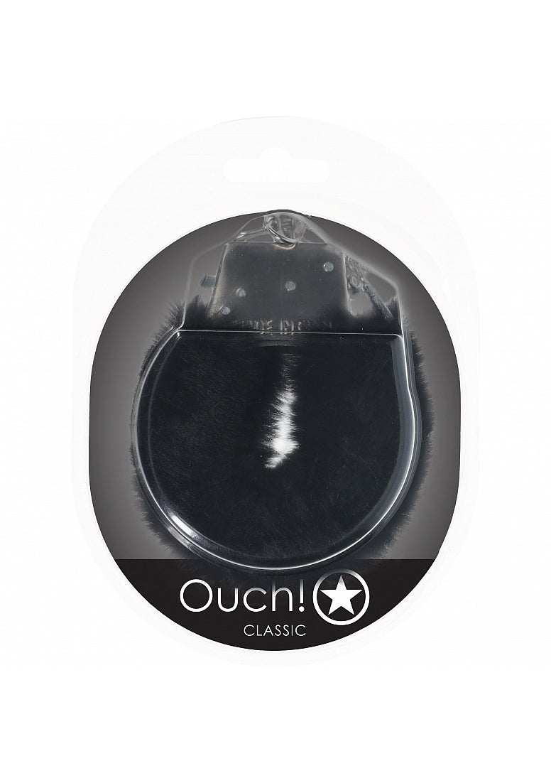 Ouch Classic Fluffy Cuffs-Black