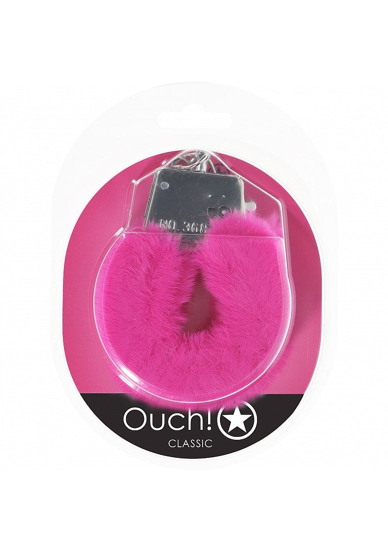 Ouch Classic Fluffy Cuffs-Pink