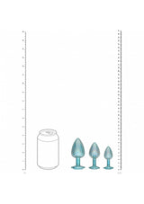 Ouch Paris-Metal Anal Plug Set-Blue