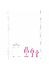 Ouch Paris-Metal Anal Plug Set-Pink