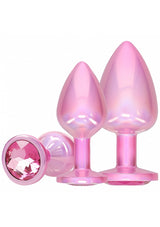 Ouch Paris-Metal Anal Plug Set-Pink
