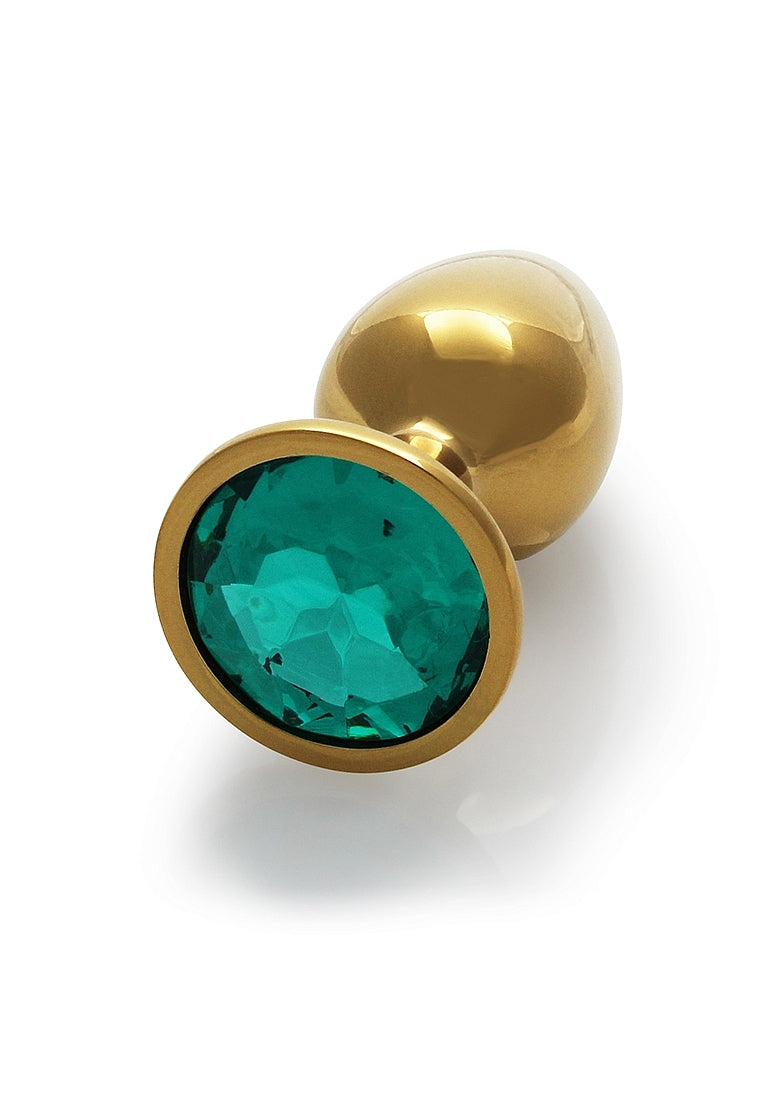 Round Gem Plug Gold-Small