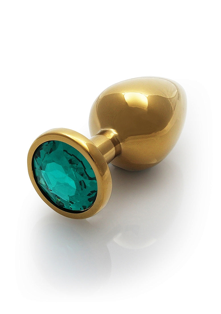 Round Gem Plug Gold-Medium