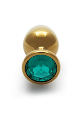 Round Gem Plug Gold-Medium