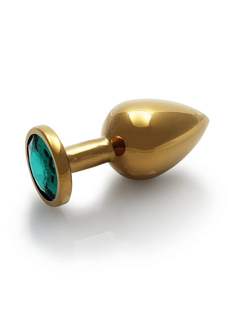 Round Gem Plug Gold-Medium