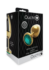 Round Gem Plug Gold-Large