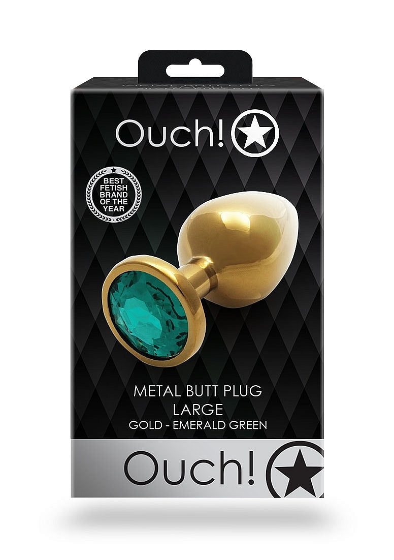 Round Gem Plug Gold-Large