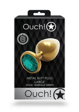 Round Gem Plug Gold-Large