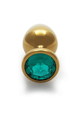 Round Gem Plug Gold-Large