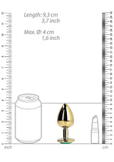 Round Gem Plug Gold-Large