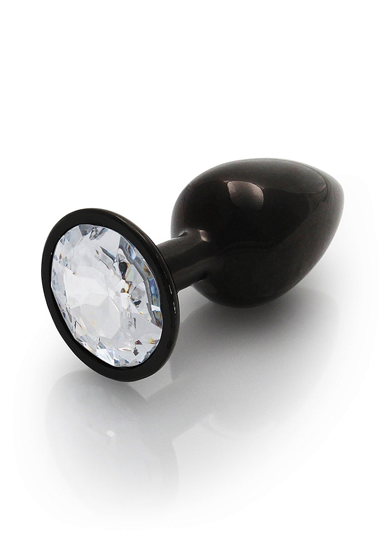 Round Gem Plug Black-Small