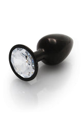 Round Gem Plug Black-Small