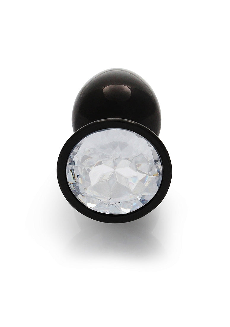 Round Gem Plug Black-Small