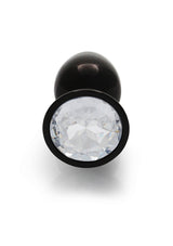 Round Gem Plug Black-Small