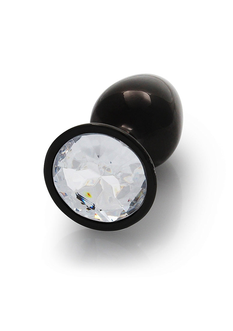Round Gem Plug Black-Small