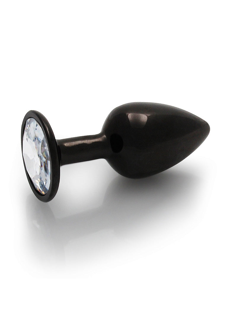 Round Gem Plug Black-Small