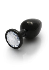 Round Gem Plug Black-Medium