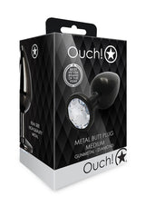 Round Gem Plug Black-Medium