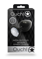 Round Gem Plug Black-Medium