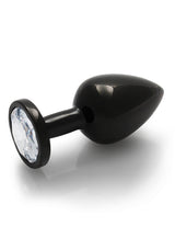 Round Gem Plug Black-Medium