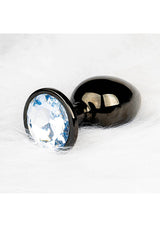 Round Gem Plug Black-Medium