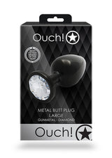 Round Gem Plug Black-Large