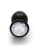 Round Gem Plug Black-Large
