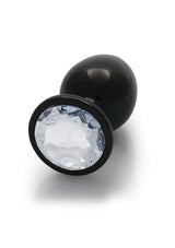 Round Gem Plug Black-Large
