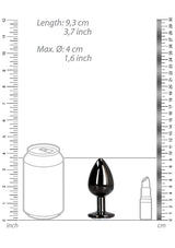 Round Gem Plug Black-Large