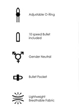 Ouch Vibrating Strap On Hipster - XS/SM