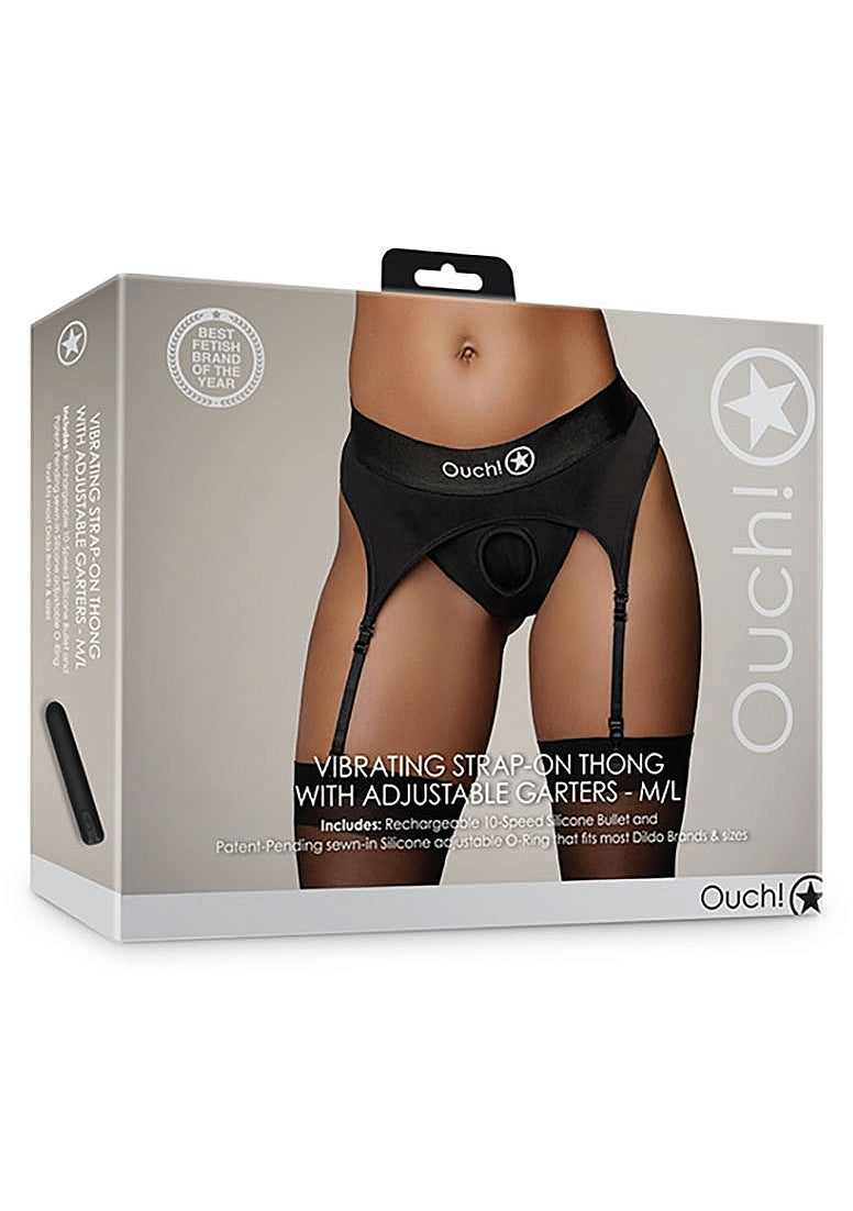 Ouch Vibrating Strap On Thong - MD/LG