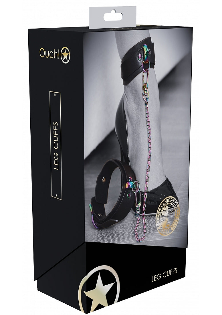 Ouch Venice Leg Cuffs-Rainbow